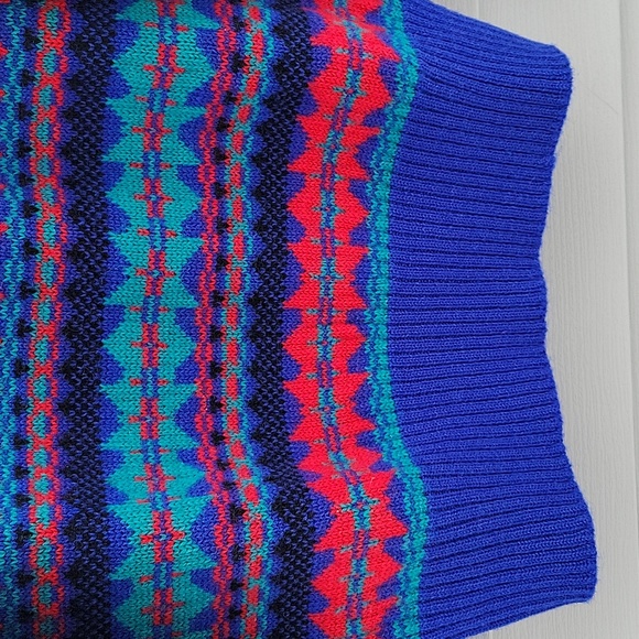 LL BEAN VINTAGE 100% WOOL MULTICOLORED MEDIUM MEN'S SWEATER NWOT - Picture 11 of 17